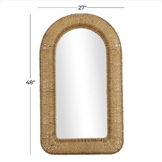 Brown Iron Bohemian Wall Mirror, 48" x 27" x 3"